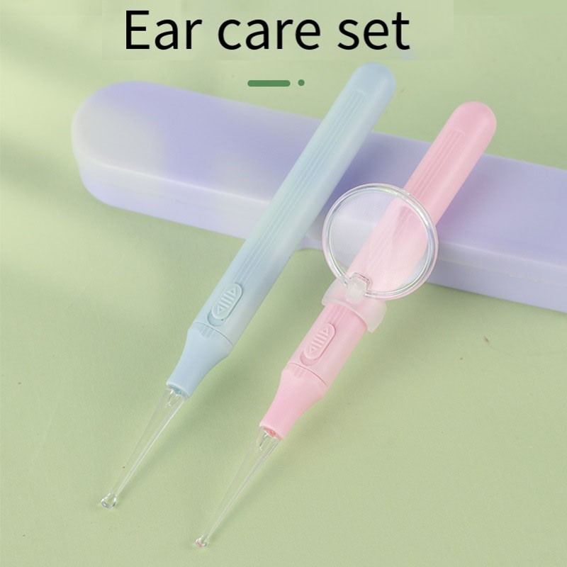 Ear Cleaner Kit Manufacturer - 2 Pcs Lighted Magnifier Wax Removal Spoon Tweezers
