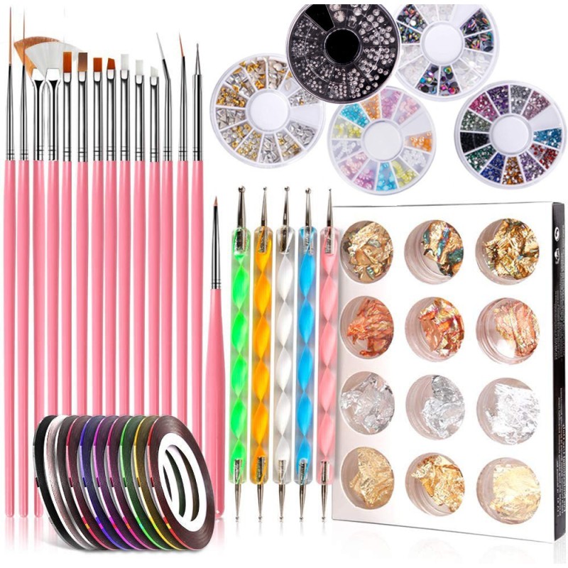 Nail Art Brushes Set Manufacturer - Hot 15pcs Painting Pen Tools with Manicure Tape