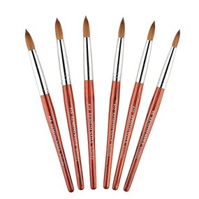 Acrylic Nail Brush Manufacturer - 1PC Redwood Handle 100% Kolinsky Sable Round