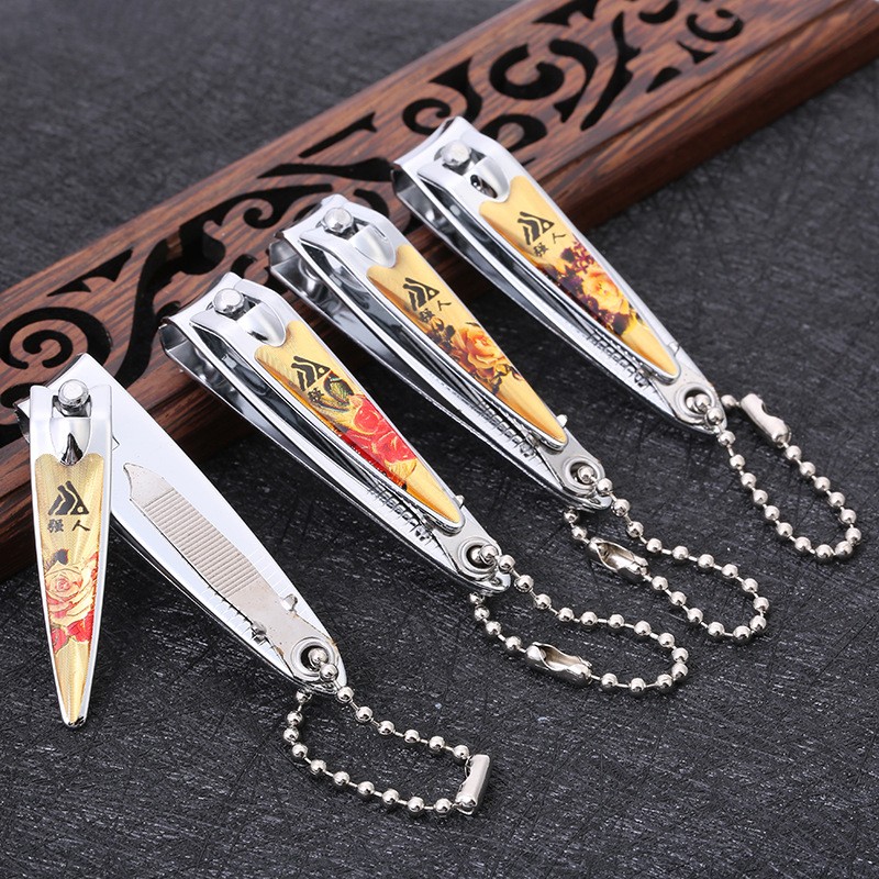 Nail Clipper Set Manufacturer - Qiangren Brand Small with Ring Chain Stainless Steel Gift
