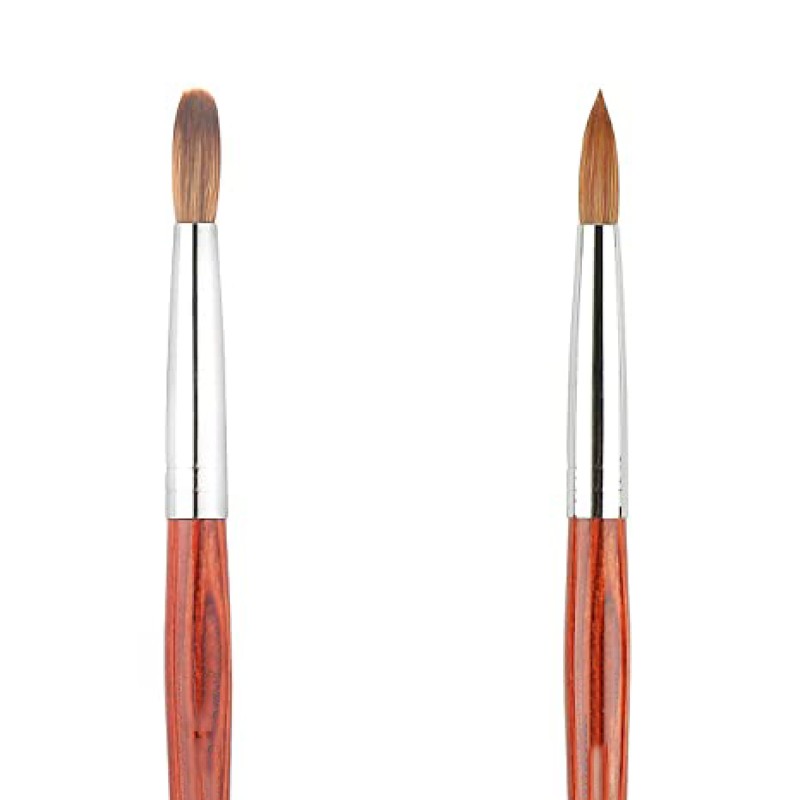 Acrylic Nail Brush Manufacturer - 1PC Redwood Handle 100% Kolinsky Sable Round