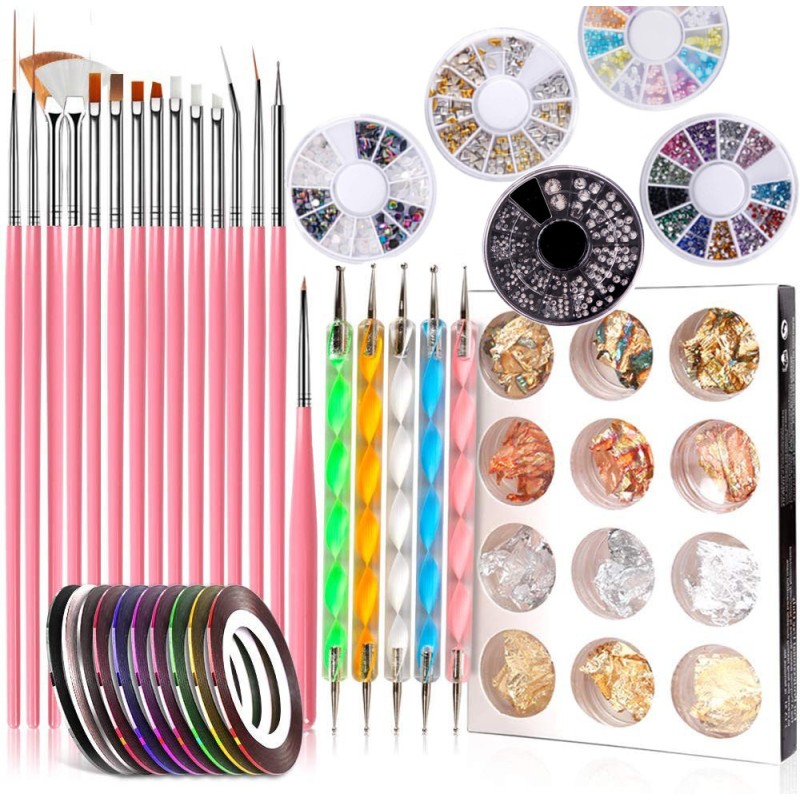 Nail Art Brushes Set Manufacturer - Hot 15pcs Painting Pen Tools with Manicure Tape