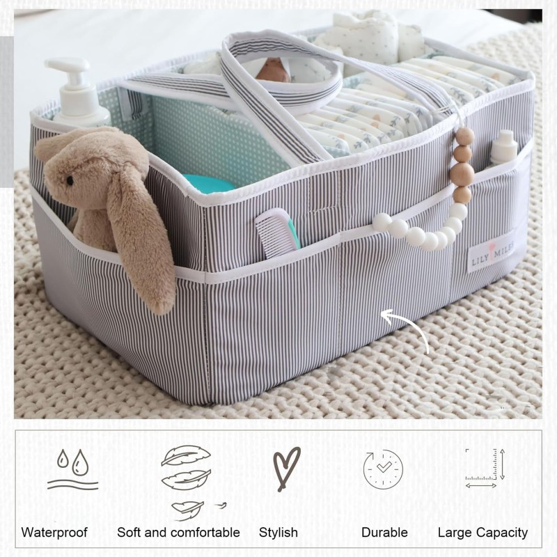 Baby Organizer Tote Manufacturer - Nursery Must Haves Large Shower Basket Essentials