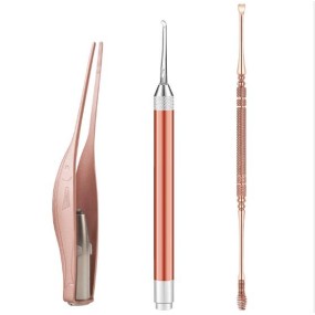 Ear Wax Removal Tools Manufacturer - 3pcs Stainless Steel LED Light Spoon Digger Set