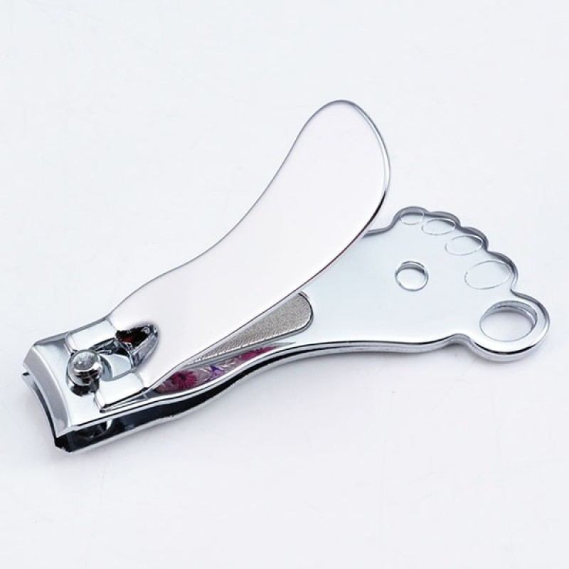 Nail Clipper Set Manufacturer - Cute Pink Foot Shape Finger Toe with Keychain