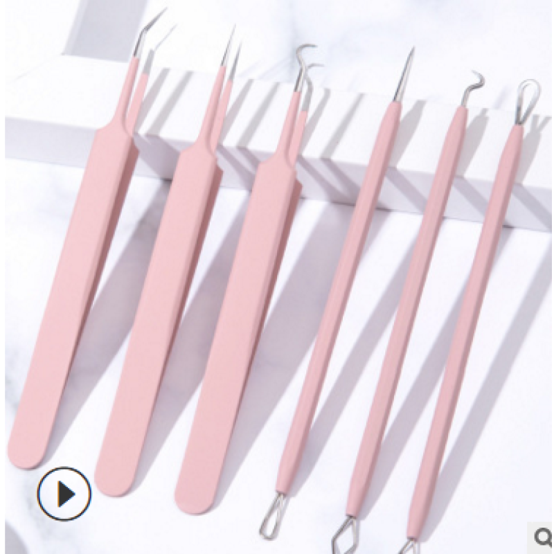 Acne Removal Kit Manufacturer - Stainless Steel Pink Blackhead Remover for Lady