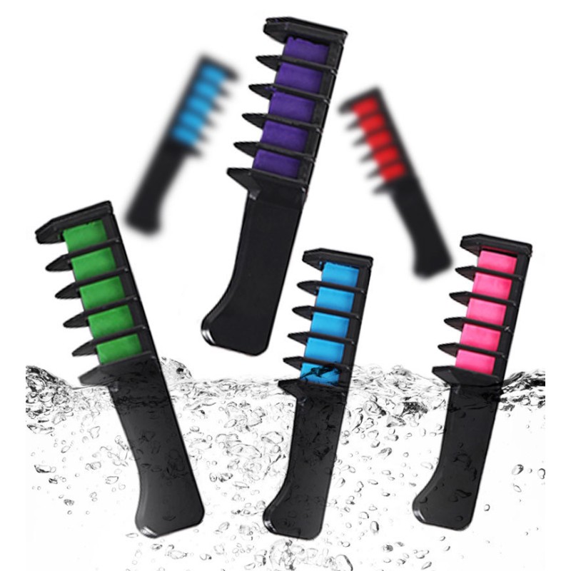 Hair Chalks Comb Set Manufacturer - 10 Color Washable Metallic Glitter for Kids Party