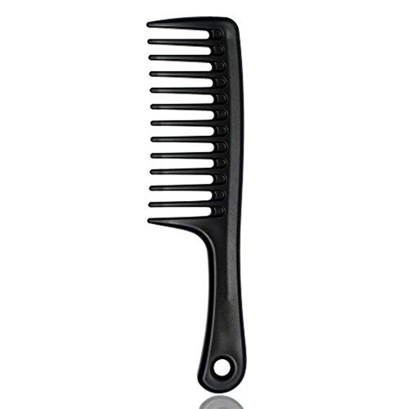 Hair Comb Manufacturer - Custom Logo Black Wide Tooth Detangling Barber Comb