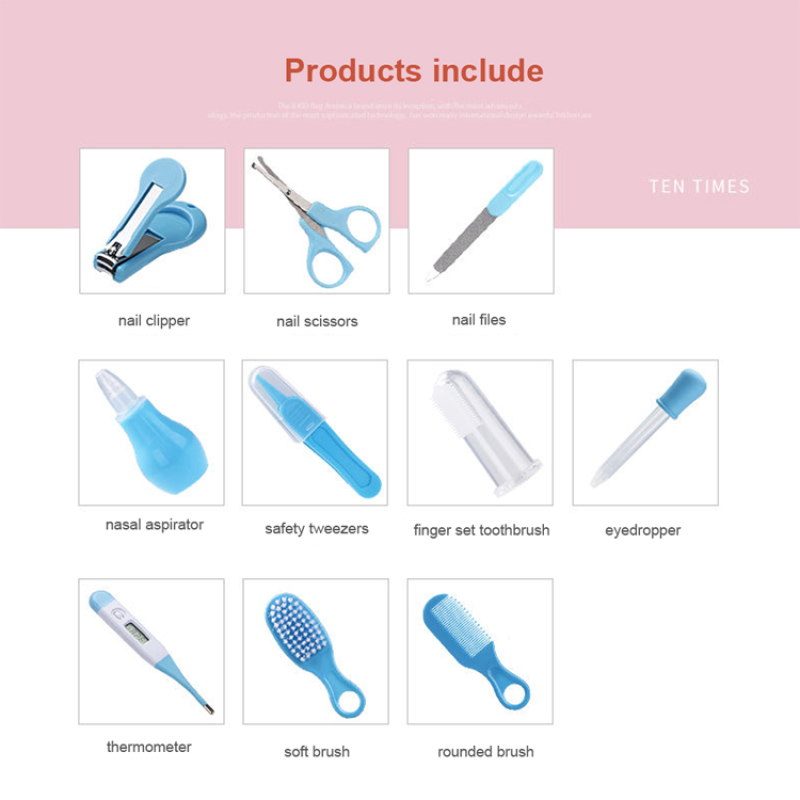 Baby Manicure Set Manufacturer - Wholesale 10 Pcs Care Grooming Kit