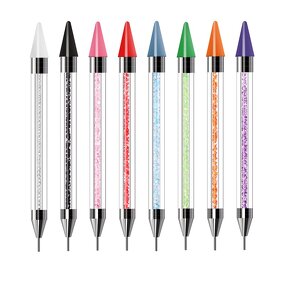 Nail Art Pen Manufacturer - 15cm Double-Head Point Drill Colorful Nail Brush