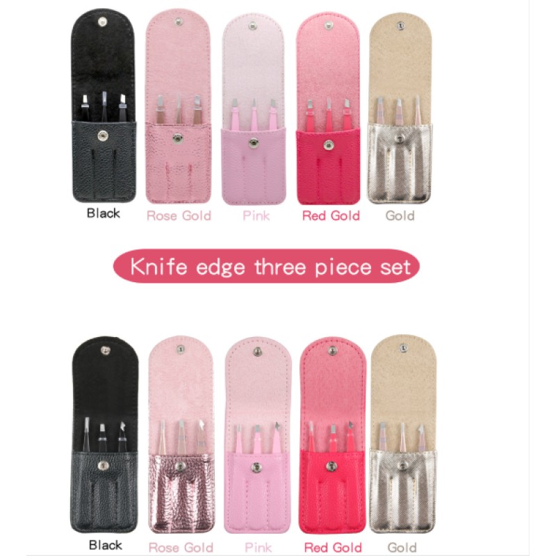Eyebrow Tweezers Manufacturer - 3 PCS/Set Stainless Steel OEM Hair Removal Tools