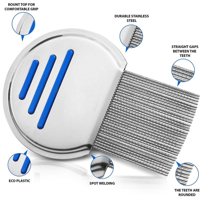 Lice Comb Manufacturer - Stainless Steel Professional Head Lice Nit Removal Treatment