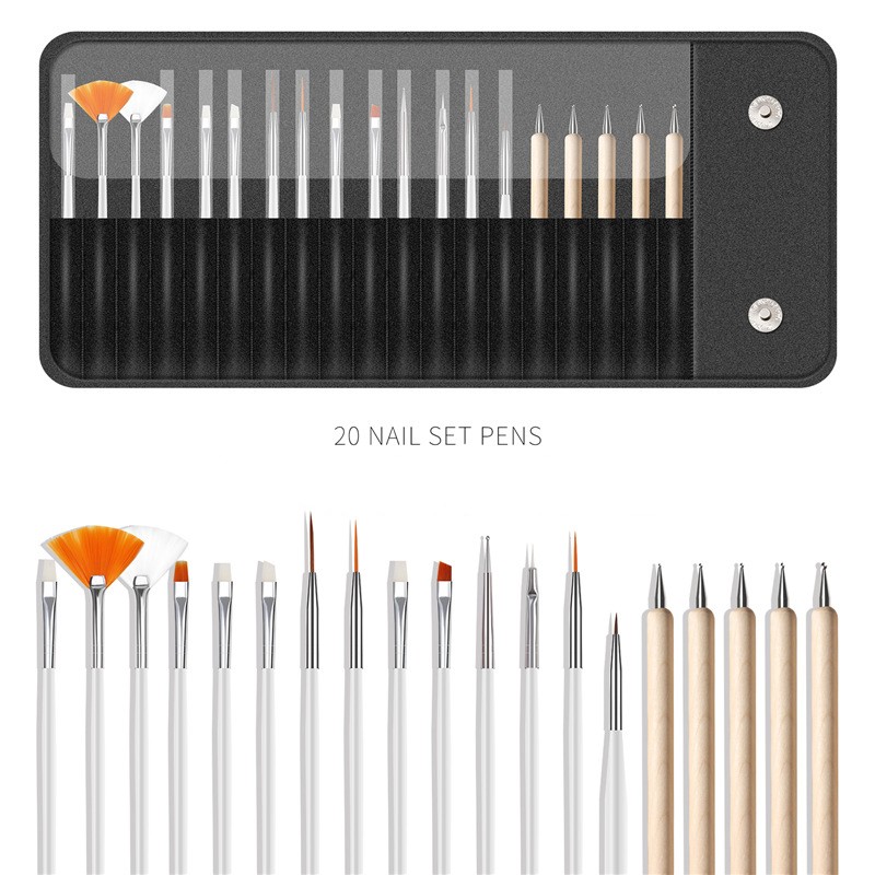 Nail Art Brush Set Manufacturer - 20 Pcs/Set Professional Painting Pen UV Gel Kit