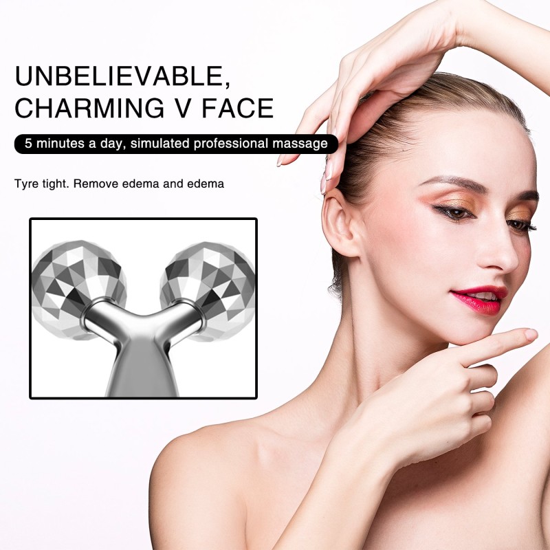 Jade Roller Manufacturer - 3D Y-Shape Facial Massager Slimming Skin Care Tool