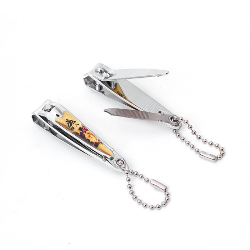 Nail Clipper Set Manufacturer - Qiangren Brand Small with Ring Chain Stainless Steel Gift