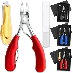 Pedicure Kit Manufacturer - 3 Pcs Cuticle Nipper File Set with Colorful Box