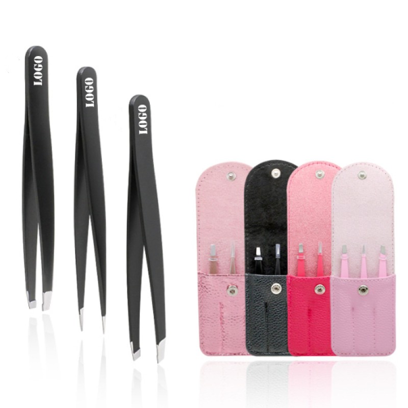 Eyebrow Tweezers Manufacturer - 3 PCS/Set Stainless Steel OEM Hair Removal Tools