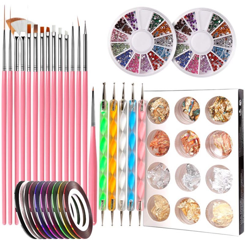 Nail Art Brushes Set Manufacturer - Hot 15pcs Painting Pen Tools with Manicure Tape