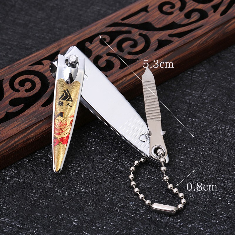 Nail Clipper Set Manufacturer - Qiangren Brand Small with Ring Chain Stainless Steel Gift