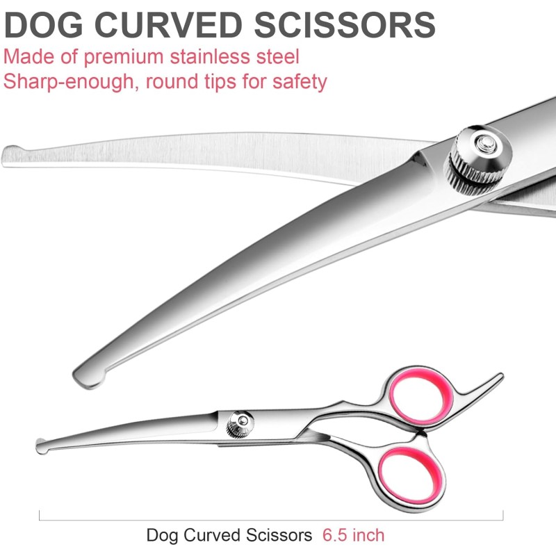 Dog Grooming Kit Manufacturer - Professional Safety Round Tips Stainless Steel Shears