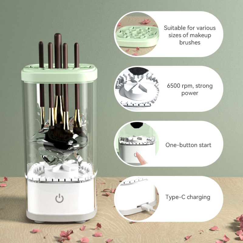 Makeup Brush Cleaner - 7000RPM Spinner Device