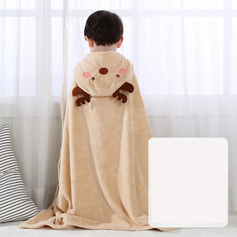 Infant Bathrobe - Coral Velvet Blanket