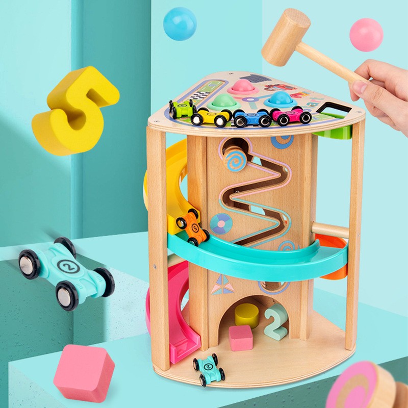 Car Track Toy - Rotating Slide Game
