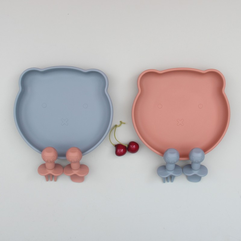 Silicone Dinner Plate - Compartmentalized Design