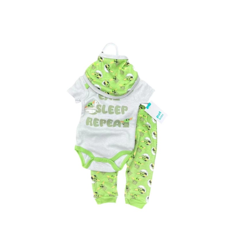 Baby Clothing Set - 3 Piece Cotton Jumpsuit