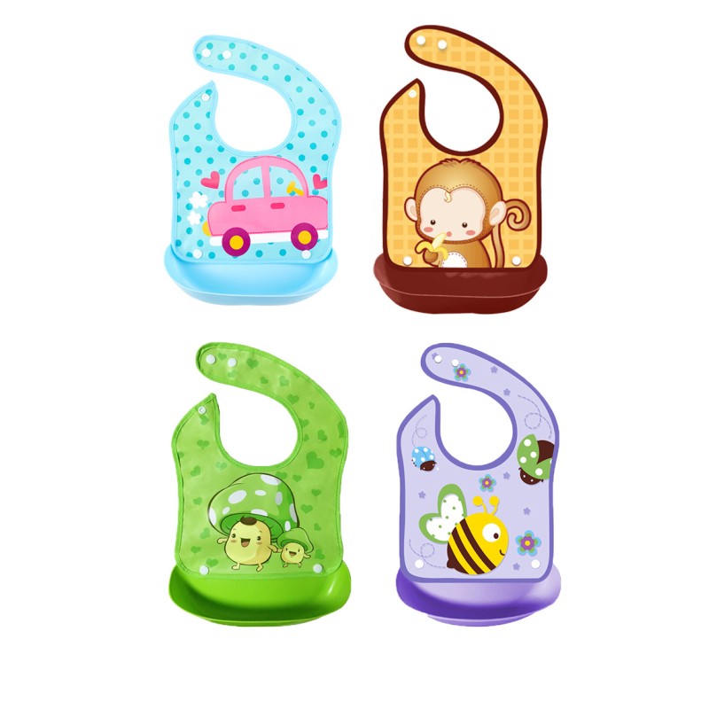 Waterproof Baby Bib - OEM 3D Meal Pocket Manufacturer