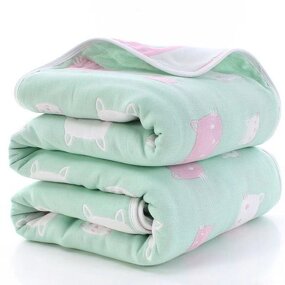 Jacquard Swaddle Blanket - 6 Layer Wrap