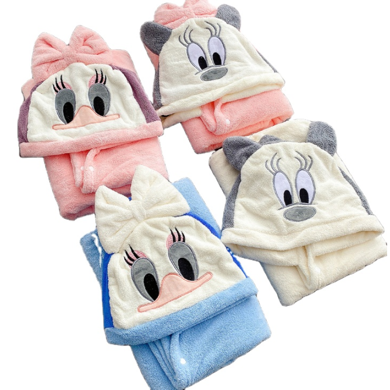 Baby Hooded Towel - Cartoon Beach Towel