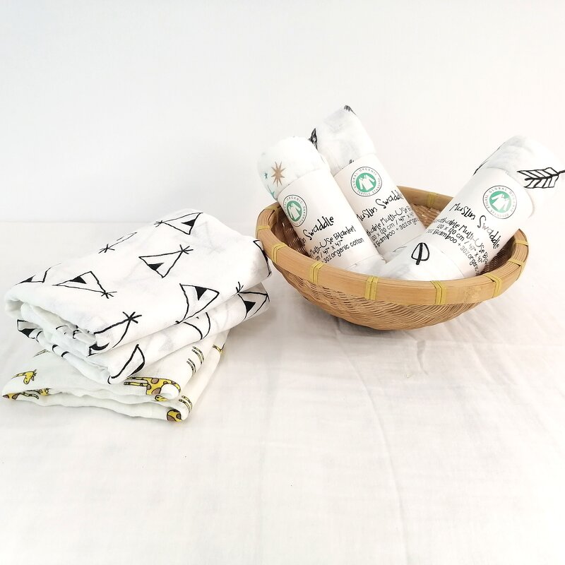 Bamboo Muslin Blanket - Newborn Swaddle