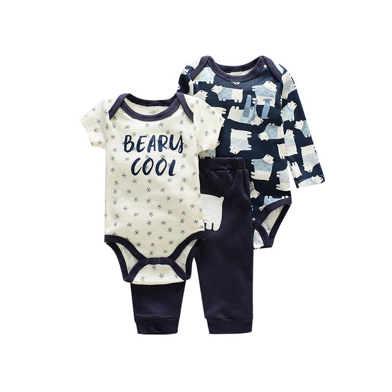 Baby Romper Set - Short-sleeved Cotton