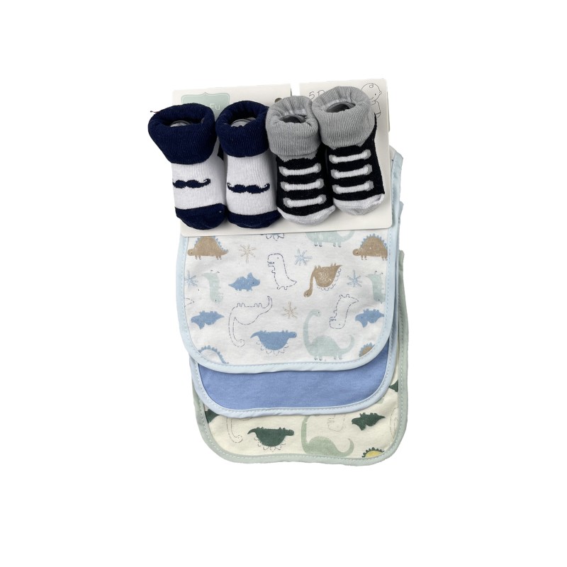 Baby Bib Set - 7pcs Bandana Sock Combo