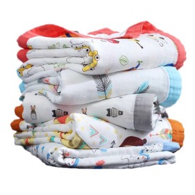 Baby Bath Towel - 4 Layers Bamboo Cotton