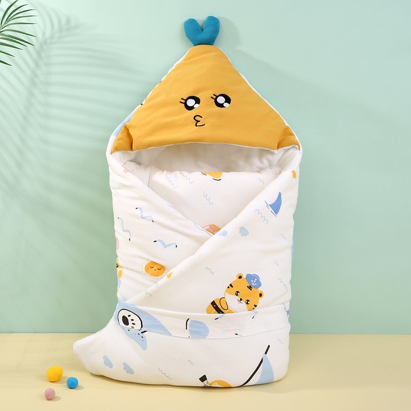 Baby Knitted Bag - Hooded Swaddle Blanket