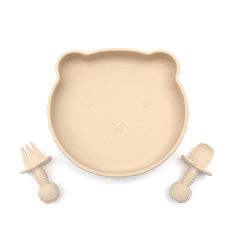 Silicone Dinner Plate - Compartmentalized Design