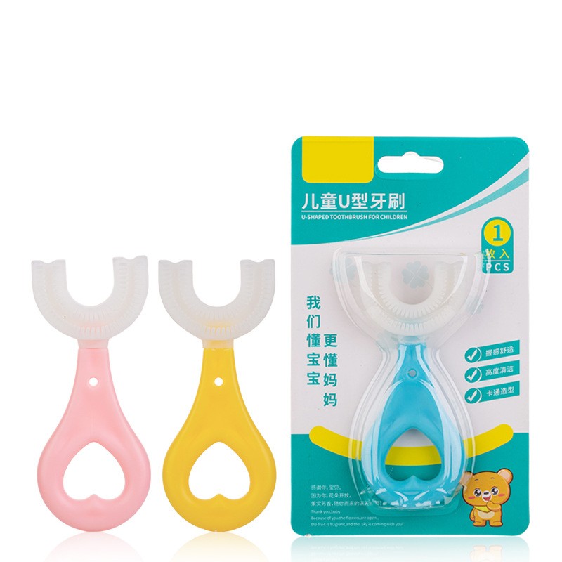 U-Shaped Toothbrush - Soft Silicone Bristles