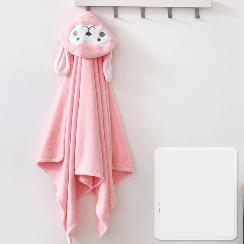 Infant Bathrobe - Coral Velvet Blanket