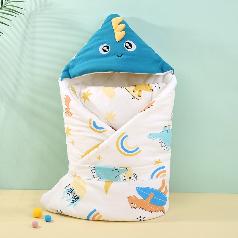 Baby Knitted Bag - Hooded Swaddle Blanket