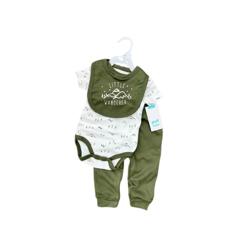 Baby Clothing Set - 3 Piece Cotton Jumpsuit