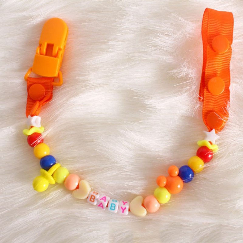 Pacifier Chain - Beaded Clip Design