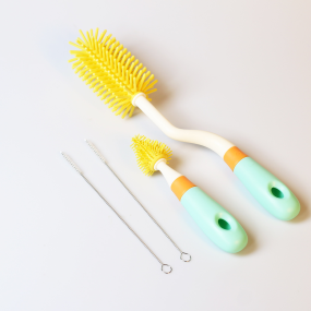 Baby Bottle Brush - 3pc Silicone Set
