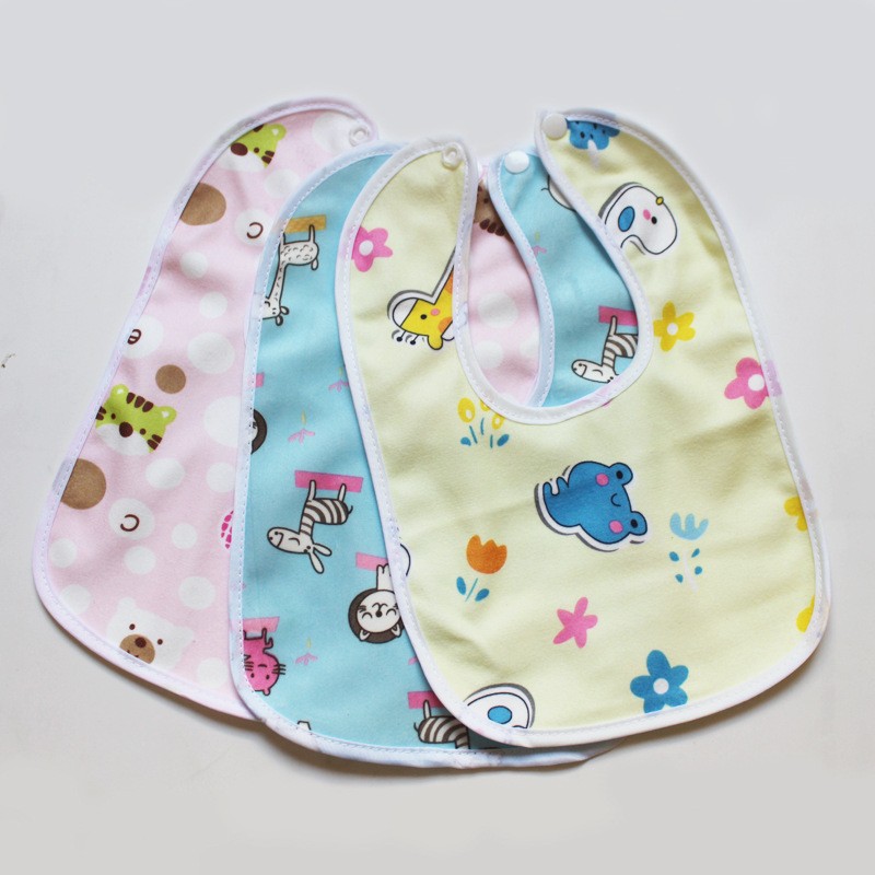 Cotton Baby Bibs - Lace Edge Gauze