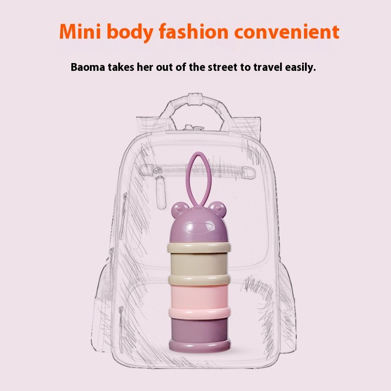 Baby Food Container - Rotating 3-Grid