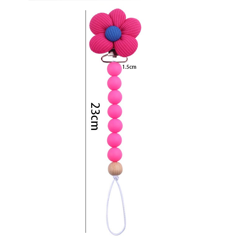 Pacifier Holder - Silicone Flower Design