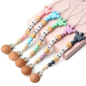 Silicone Pacifier Chain - Panda Design