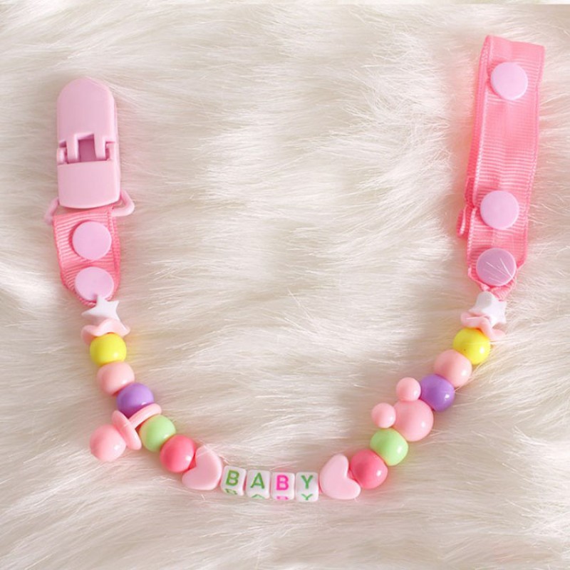 Pacifier Chain - Beaded Clip Design