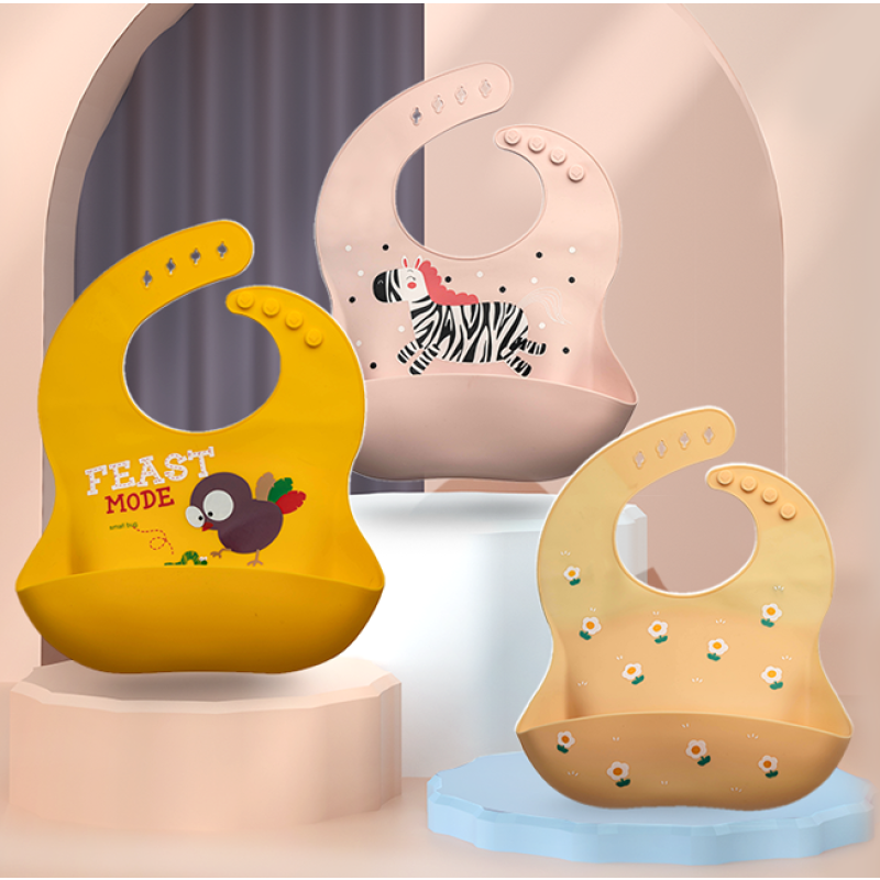 Silicone Baby Bib - Food Catcher Design